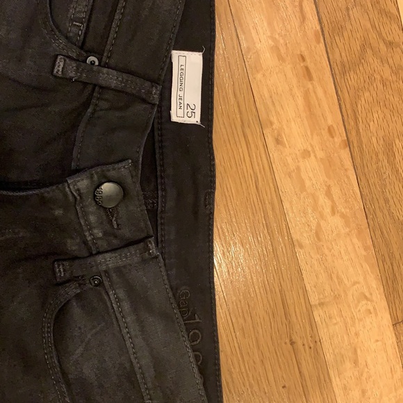 Gap lmild waxy legging jeans in distressed black - Picture 2 of 3